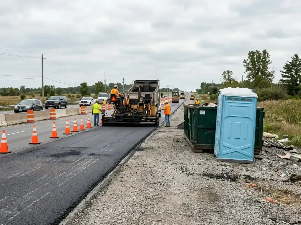 Porta Potty — Road Construction